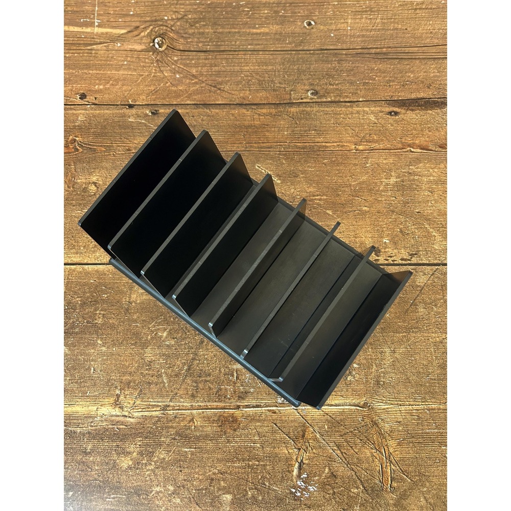 Vintage Korr Mid Century Desk Organizer - Black Letter Tray - Retro Paper Holder - Picture 6 of 13
